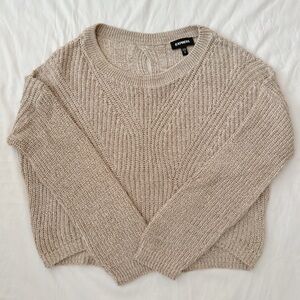 Express Women's Knit Cream Sweater - XS